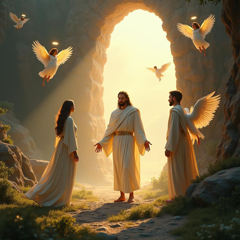 Christ's Resurrection: A Matte Painting of Divine Light