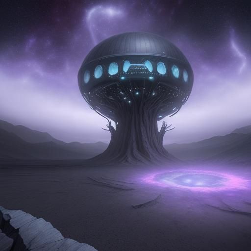 Ethereal Cosmic Storm in Matte Painting