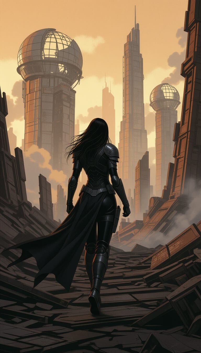 Druuna Explores Ruined Megacity in Cinematic Sci-Fantasy Sty...