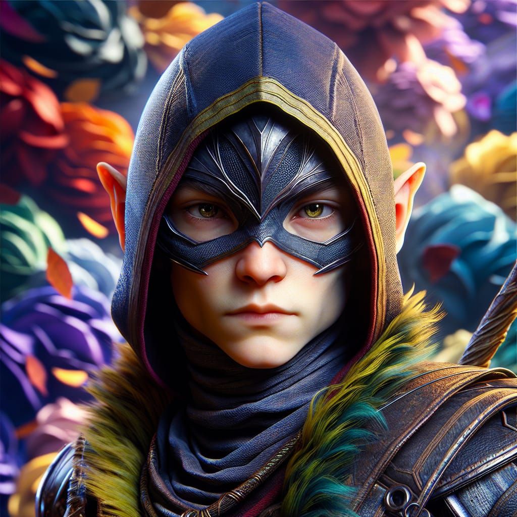 Hyperrealistic Fetchling Ninja Concept Art