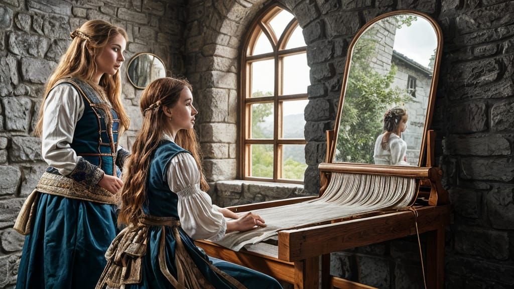 Medieval Weaver Creates Tapestry from Mirror Image