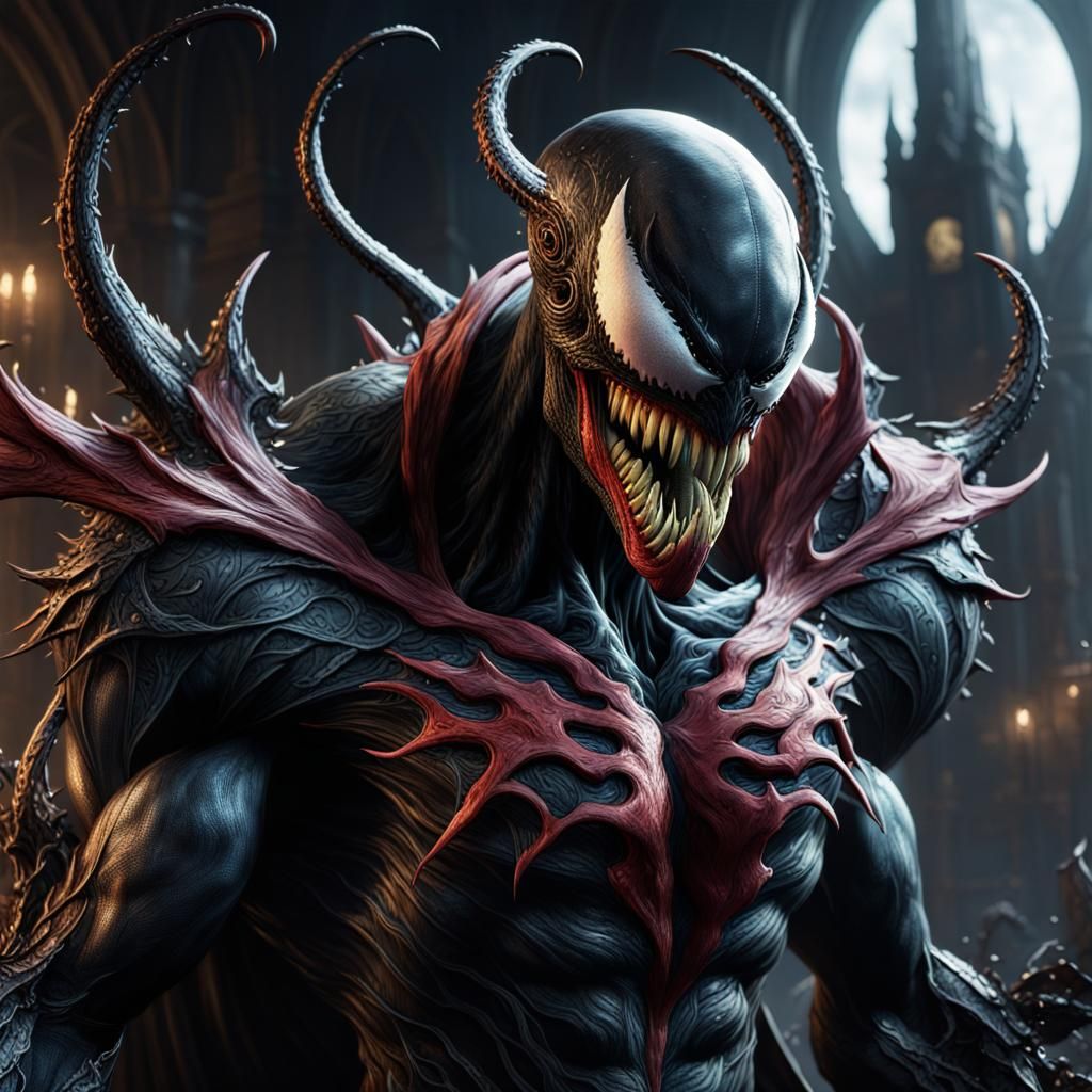 Detailed Spawn and Venom Matte Painting