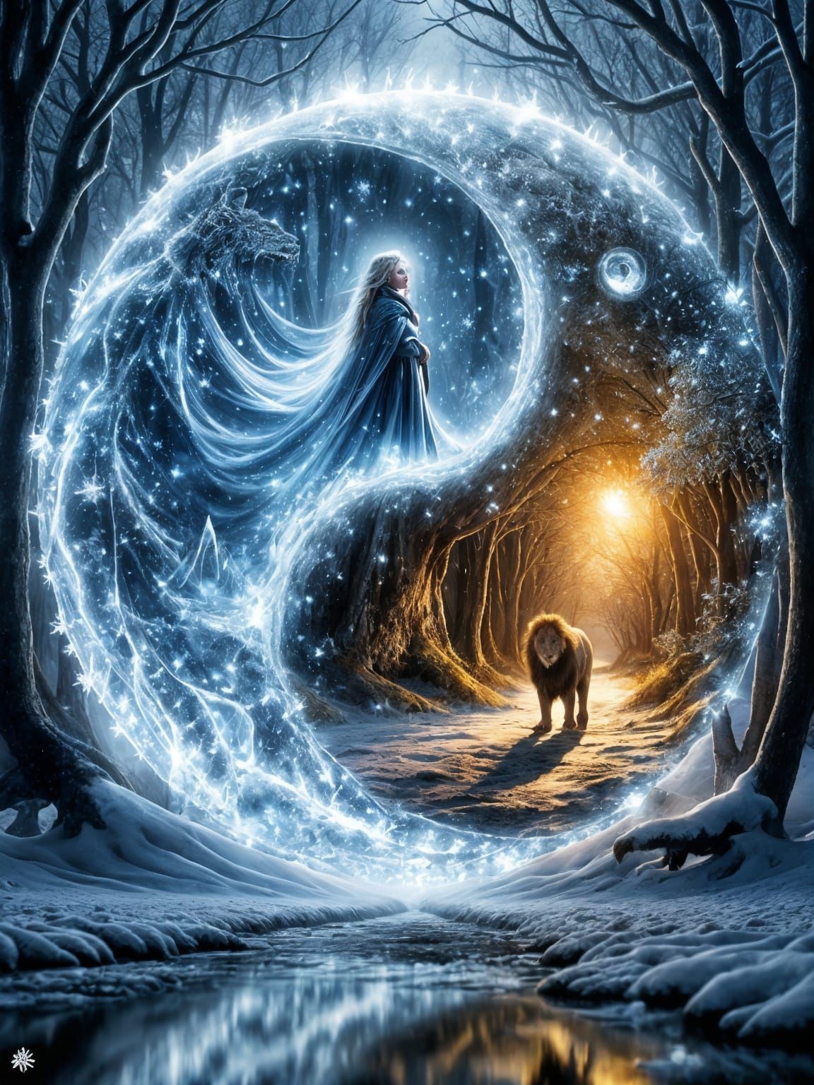 Yin and Yang: Snow Queen and Summer Lion