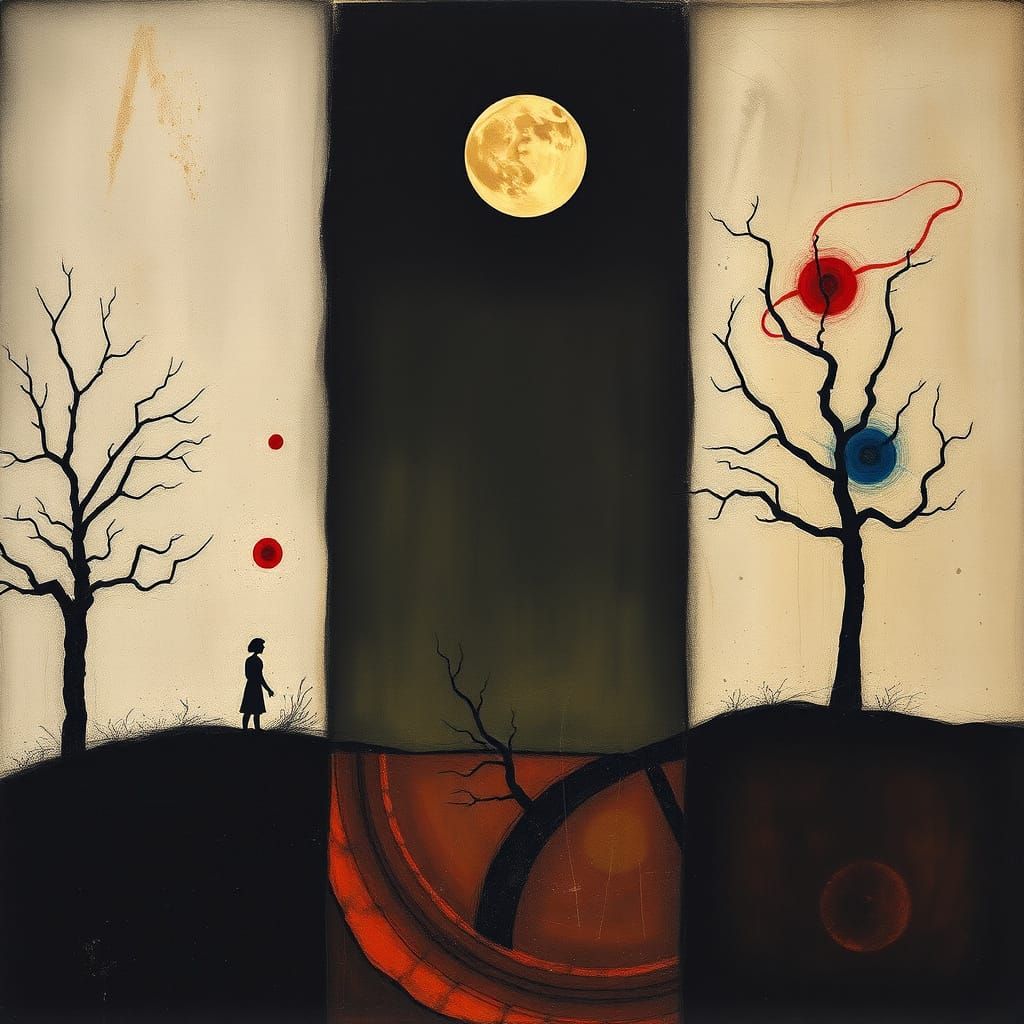 Abstract Fairytale: Good vs Evil in Modern Art Style