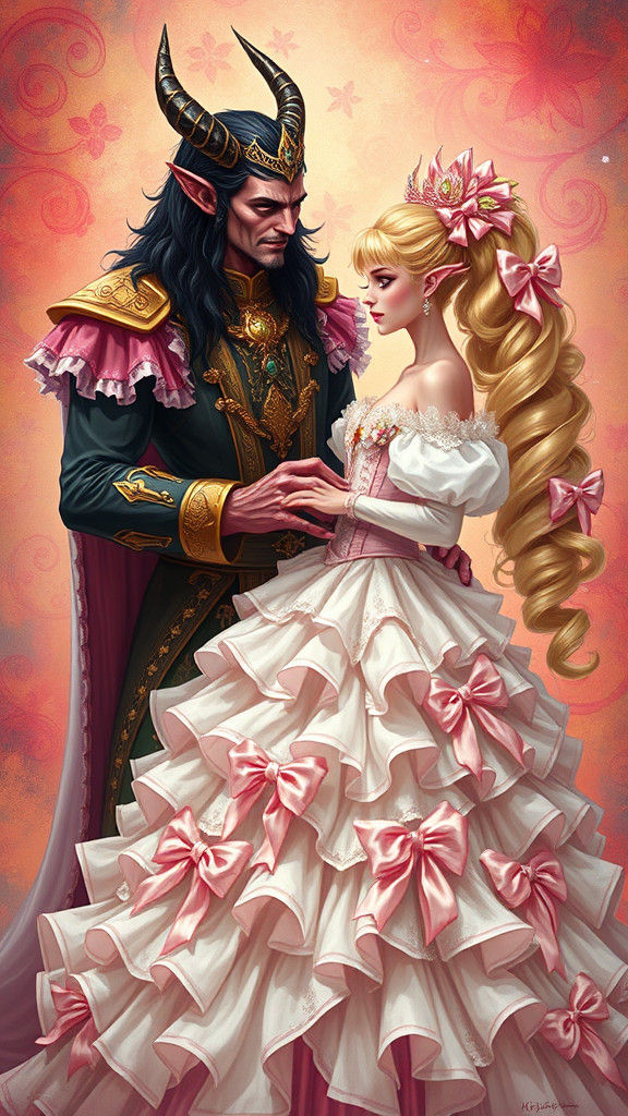 Demon King Buttons Corset of Sissy Princess