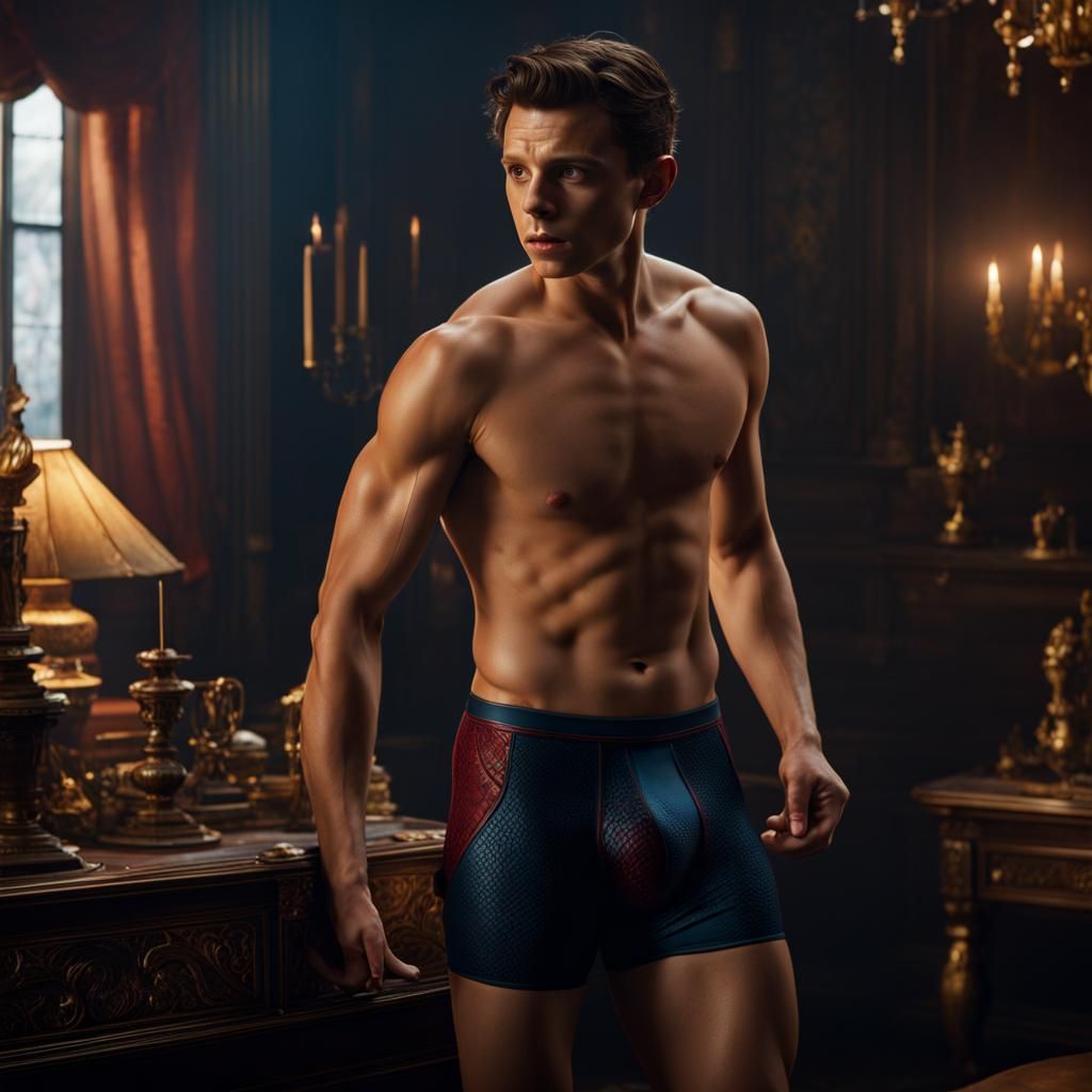 Tom Holland Underwear: Detailed Matte Painting