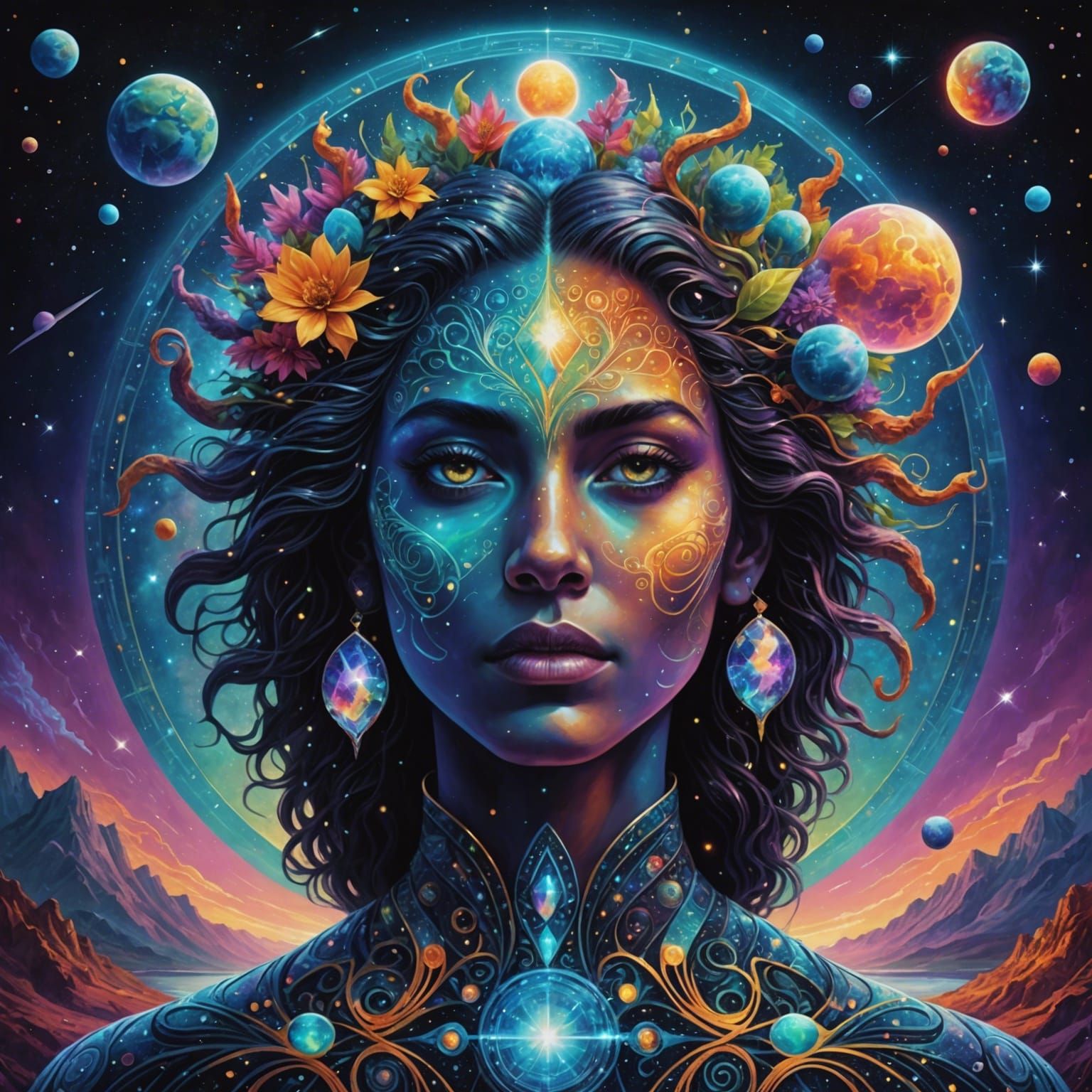 Interconnected Life: A Cosmic Holographic Illustration