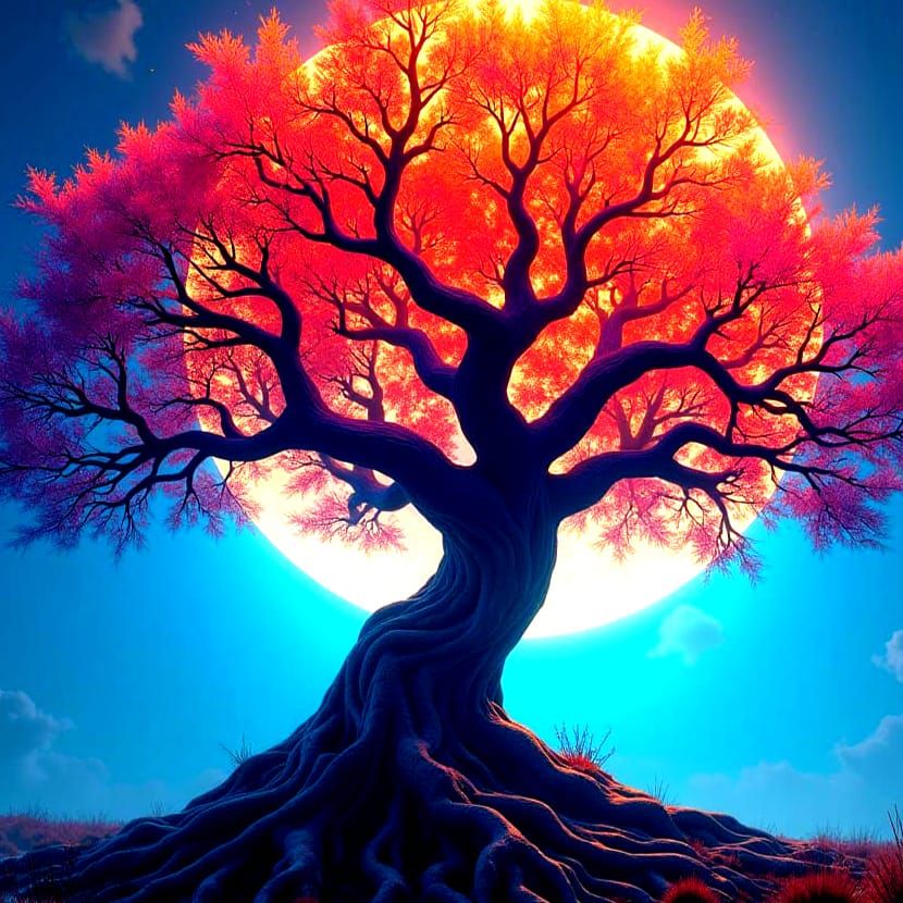 Hyperrealistic Tree of Life in Deep Color