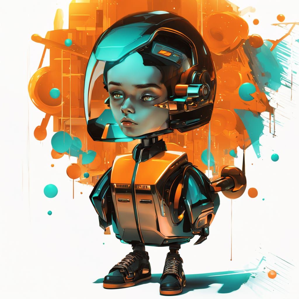 Retro-Futuristic Copper Sofa with Chrome Wheels