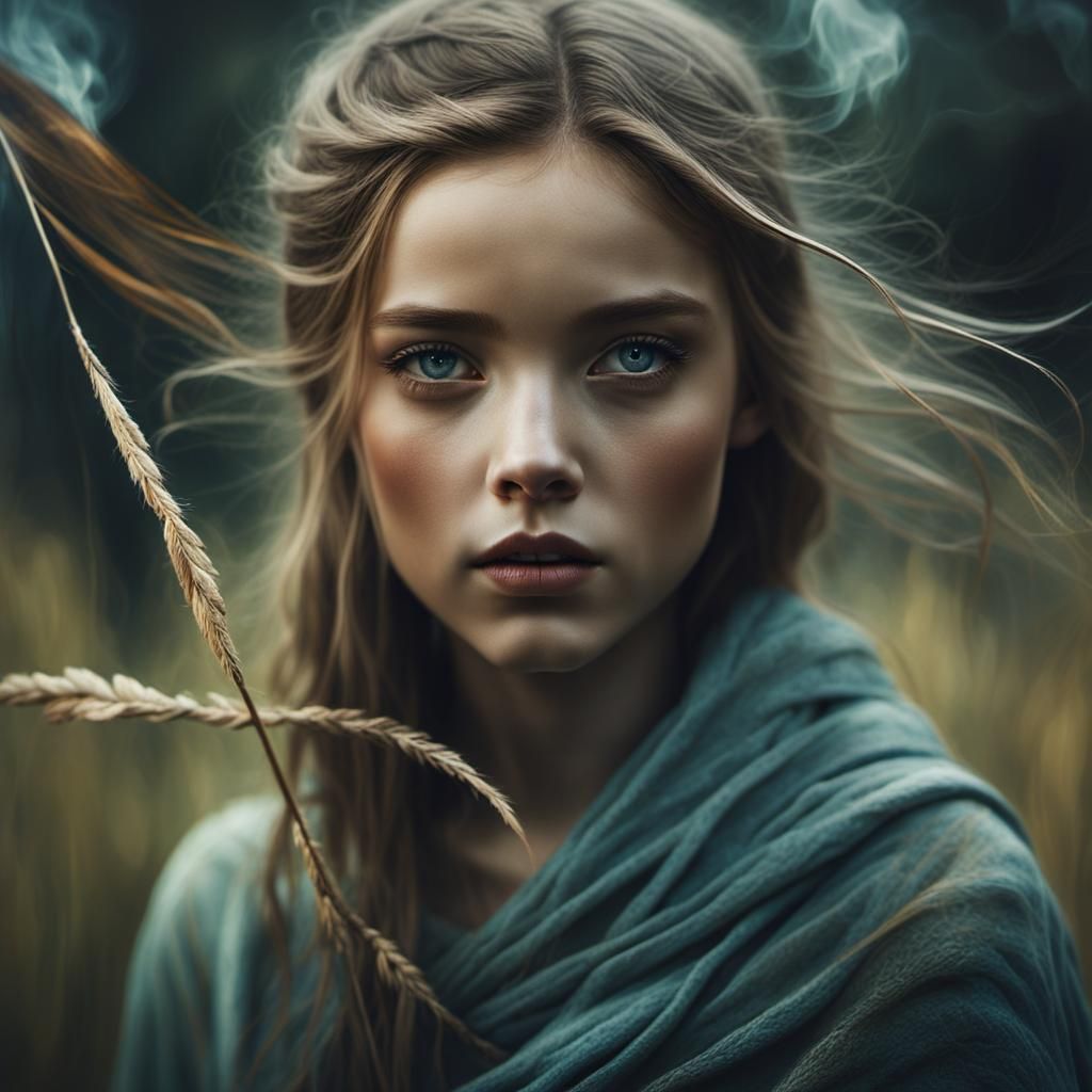 Complex Double Exposure Art in Klimt Style