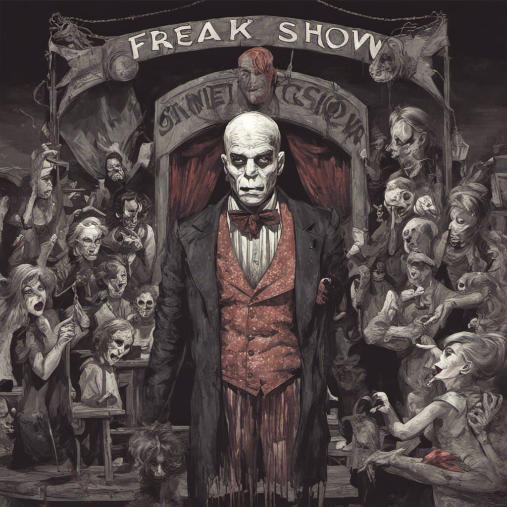 Sinister Freak Show in Gothic Art Style