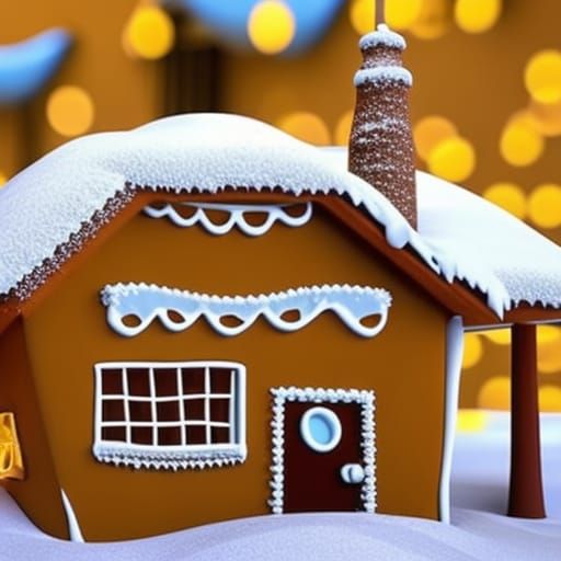 Inside a Gingerbread House Cartoon in 8K 3D