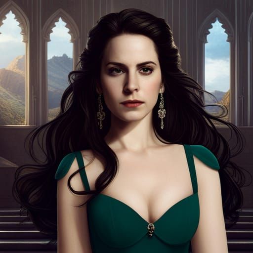 Gothic Castle: Woman in Green Gown