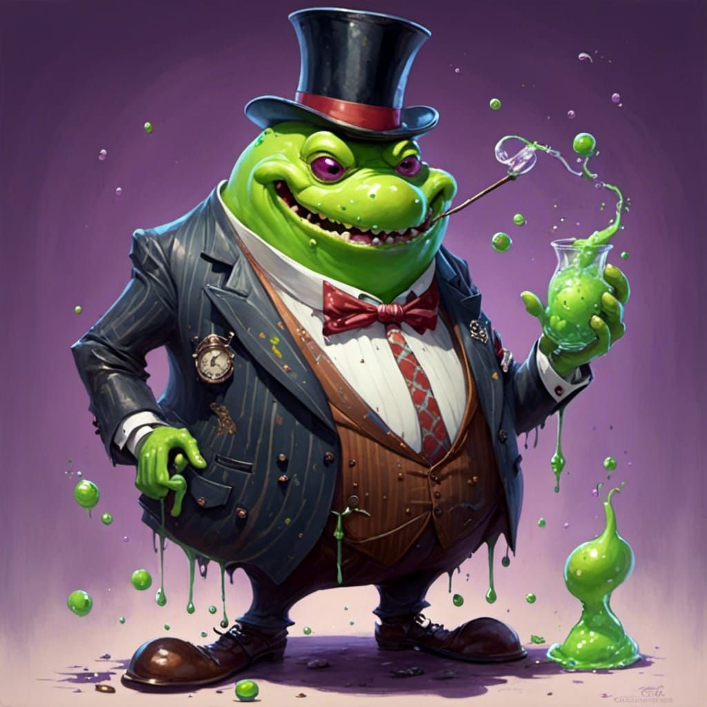 Debonair Slime Sugar Daddy in Quirky Style