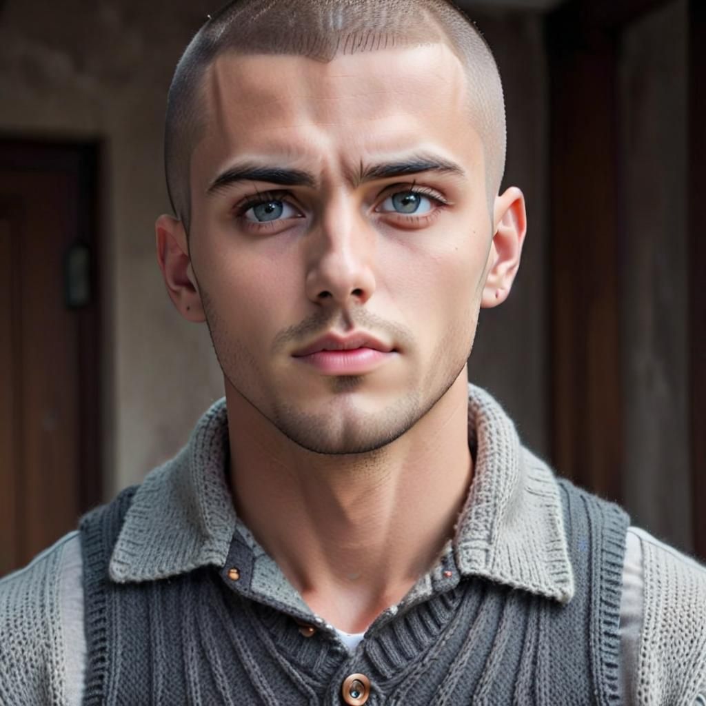 Handsome man with big beautiful eyes