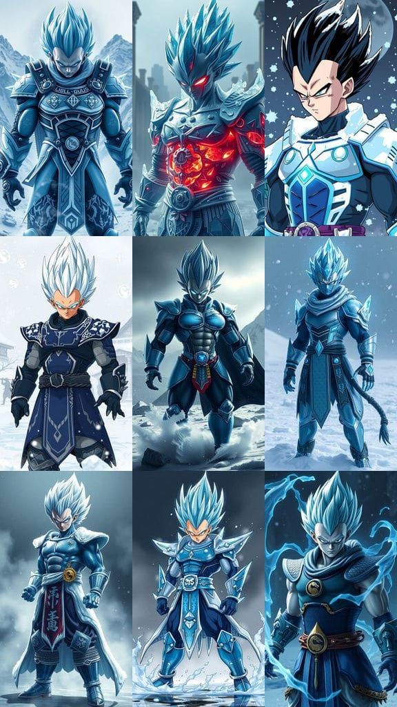 Majin Vegeta as Lin Kuei Warrior in Mortal Kombat Style