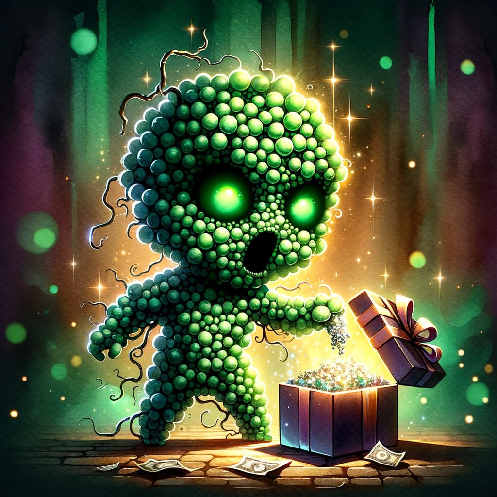 Undead Grape Chibi Unveils Diamond Treasure in Watercolor St...