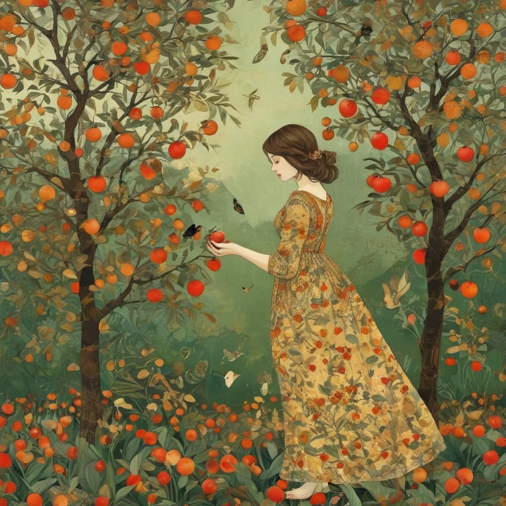 Golden Autumn, inspired by Gustav Klimt