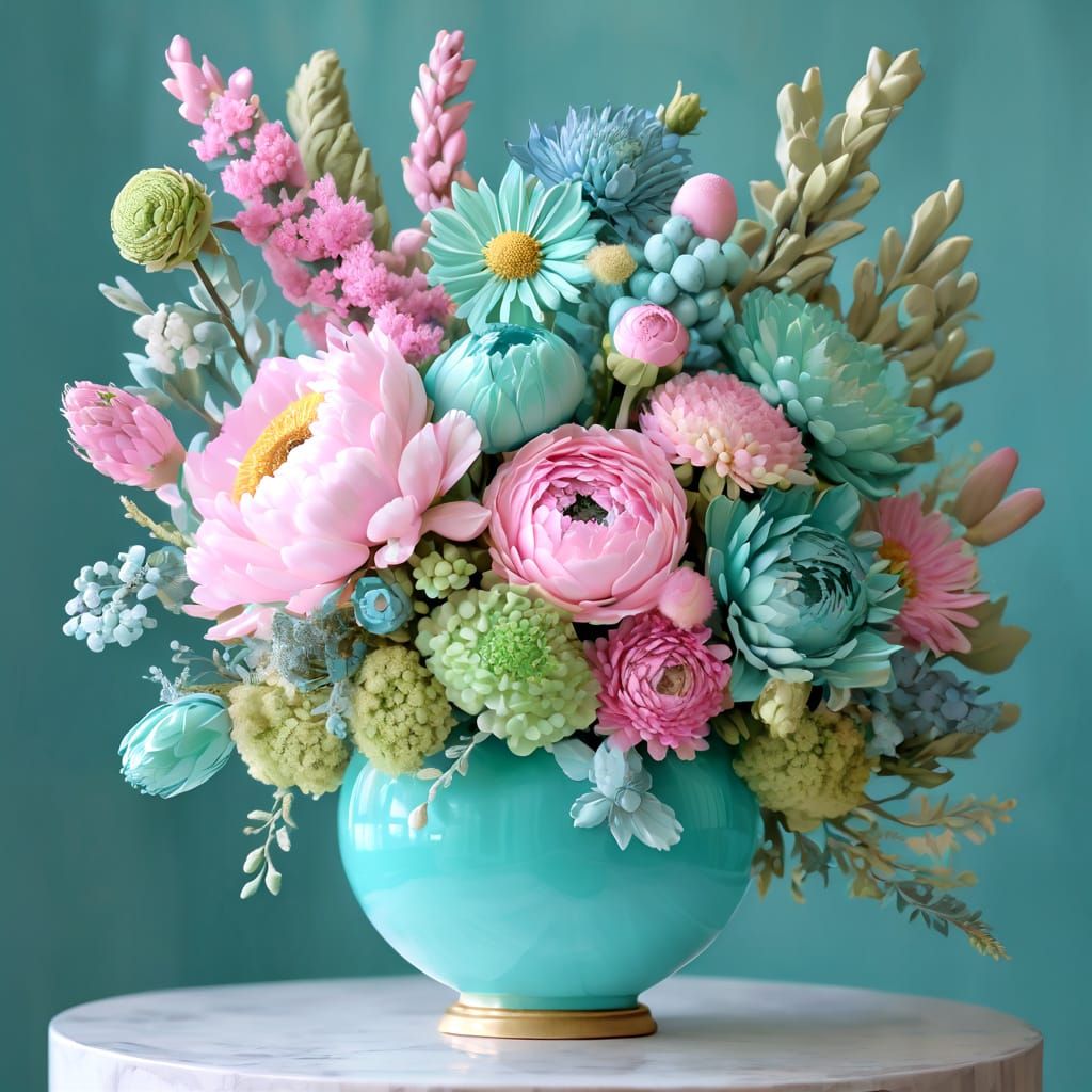 Whimsical Pastel Bouquet in Vibrant Hues