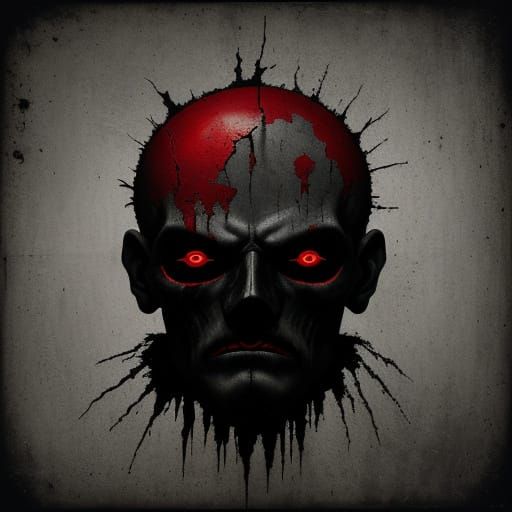 Empty Veins Nu Metal Album Art in Moody Red and Gray