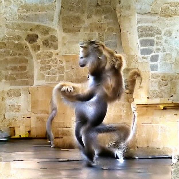 Dancing Monkey: An AI-Generated Image