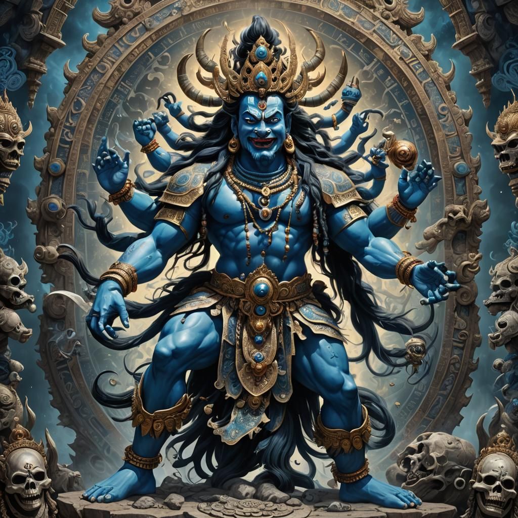 Shiva as Mahakala: The Conqueror of Time in 8k