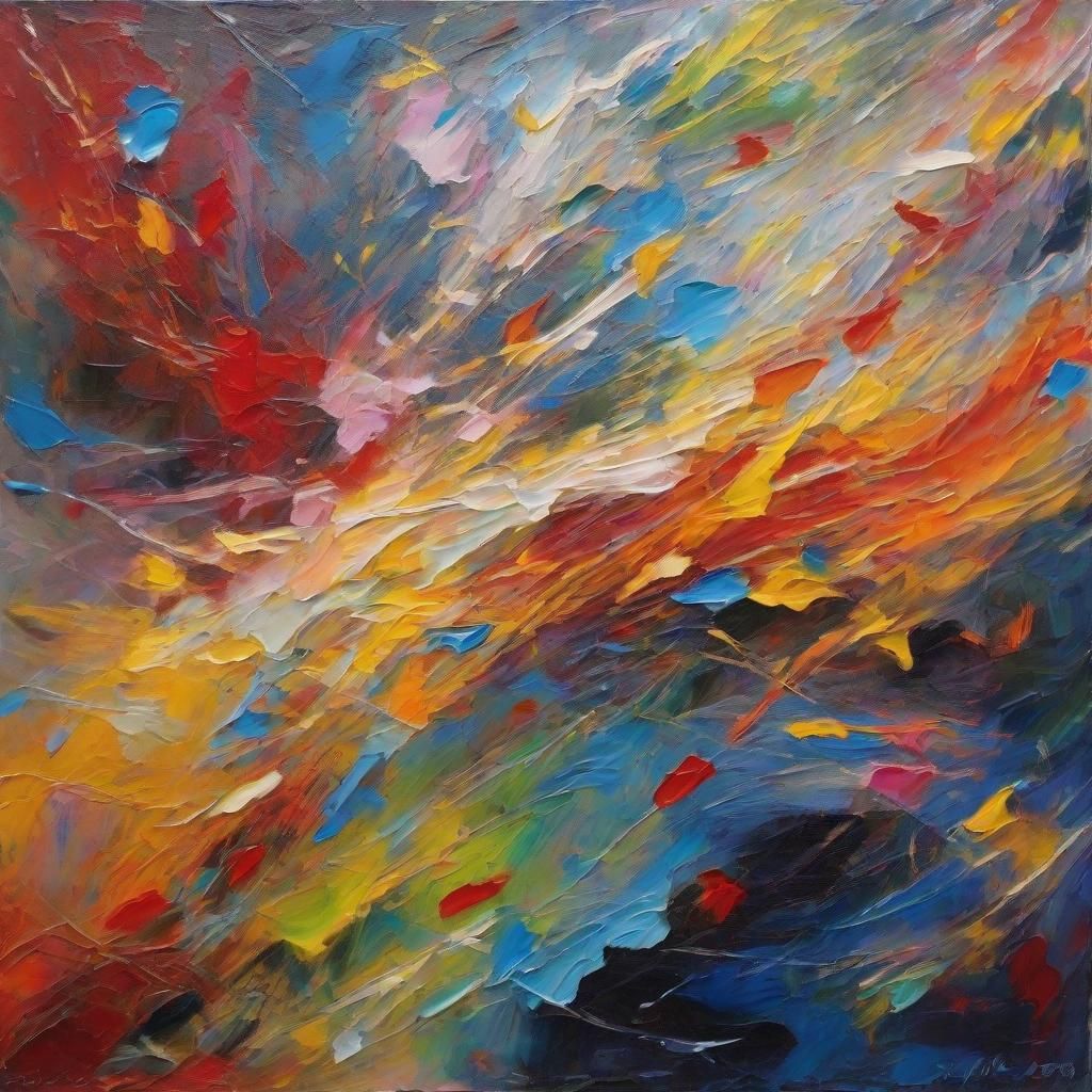 Vibrant Neo-Impressionist Hologram in Expressive Oil Paintin...