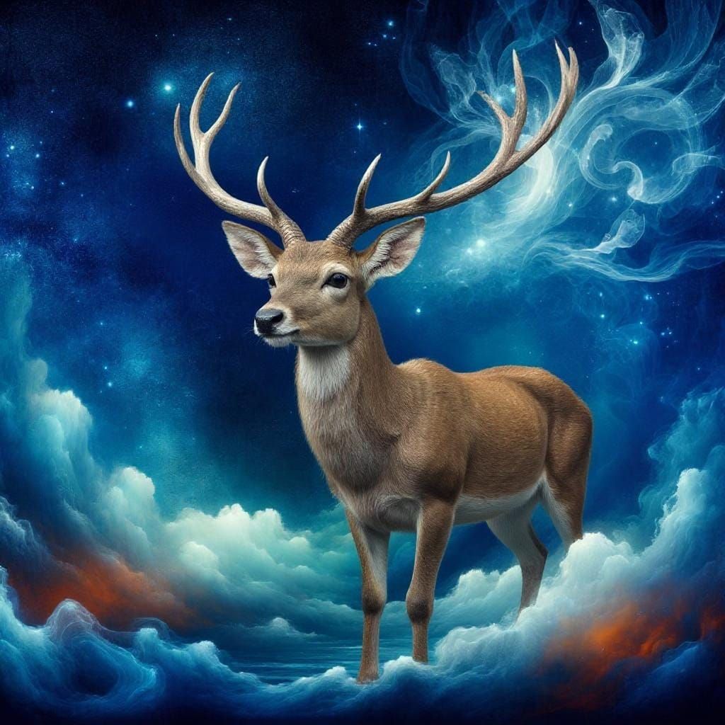 Surreal Deer Conceptual Art