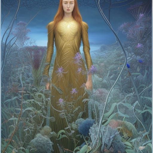 Intricate Portrait of Girl with Deep Color