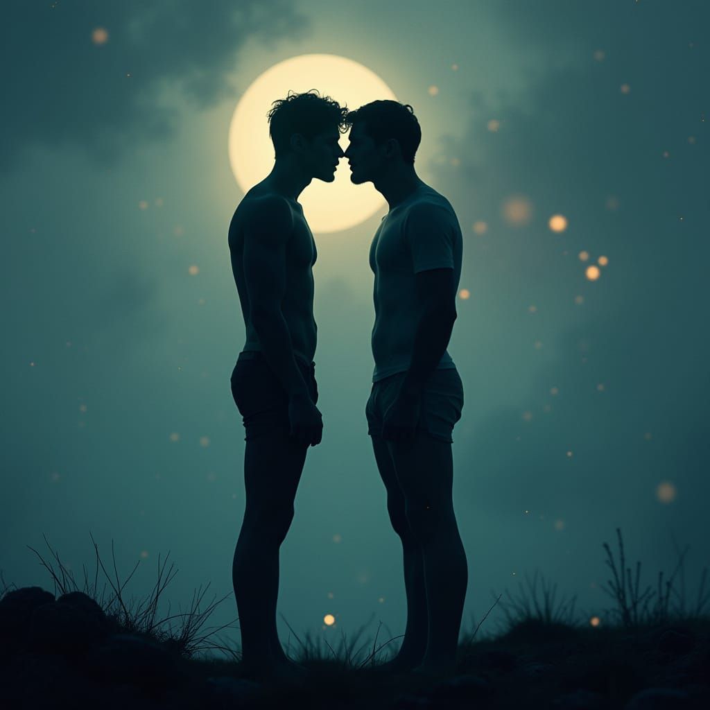 Dreamlike Landscape with Two Figures in Love