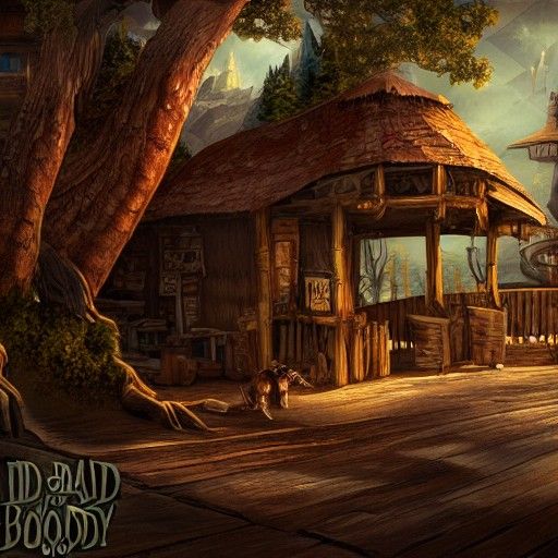 Big Bad Wolf in Detailed Matte Painting