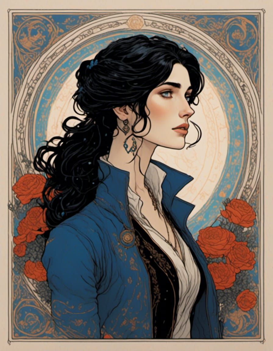 Shadowhunter Portrait in Palekh Style