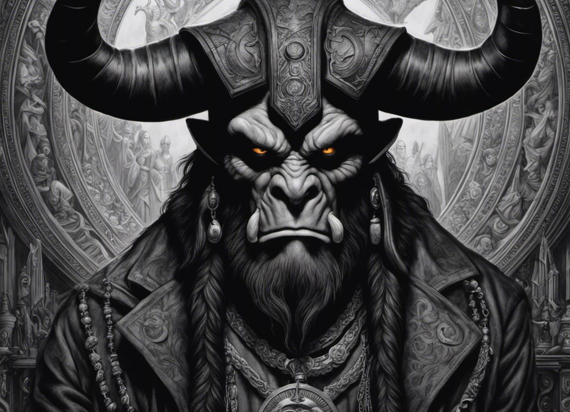 Hellboy with horns