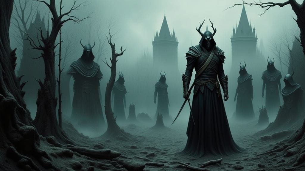 Dystopian Ghost Town: Eerie Warriors in Eerie Style