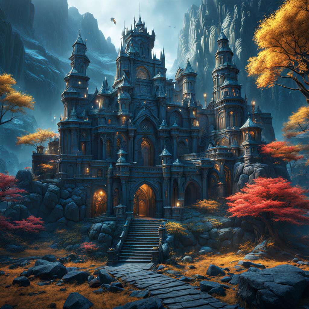 Fantastical Matte Painting in Deep Color