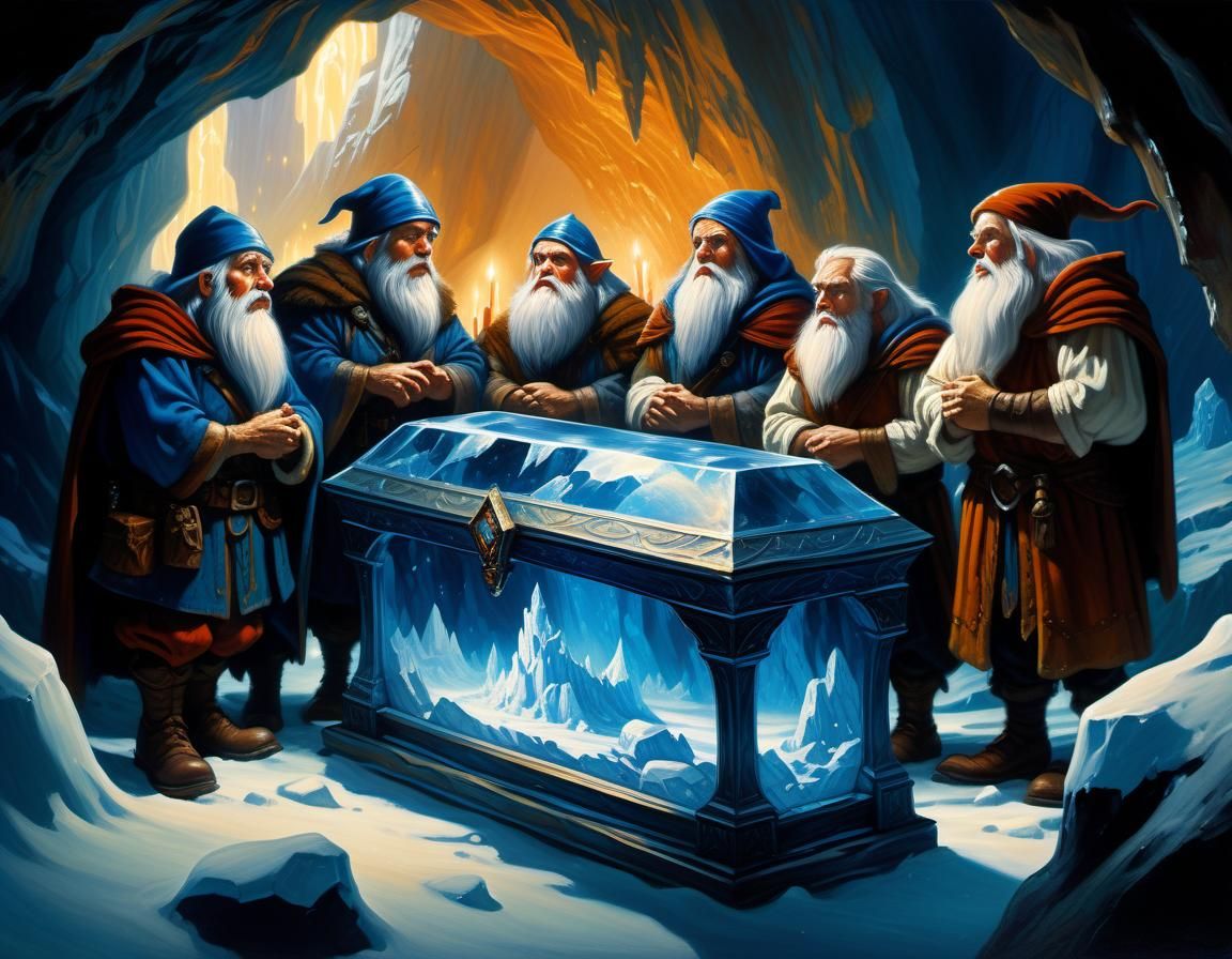 Snow White's Coffin: A Dark Fantasy Matte Painting