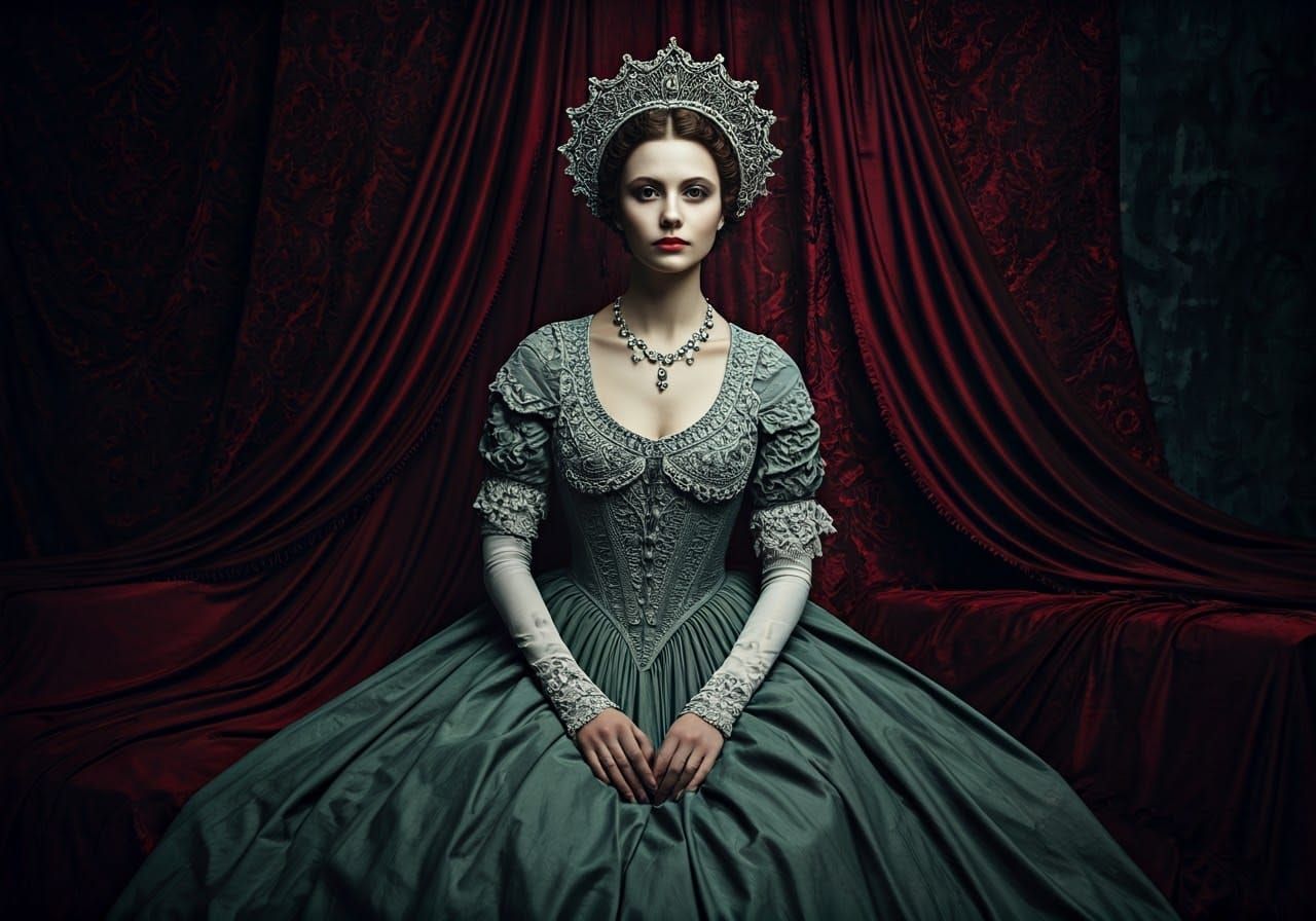 Dramatic Portrait of Verochka in Hyperrealistic Style