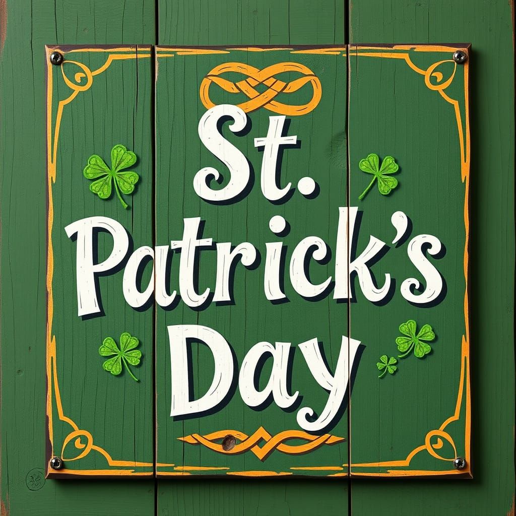 Vintage Irish Pub Sign for St. Patrick's Day