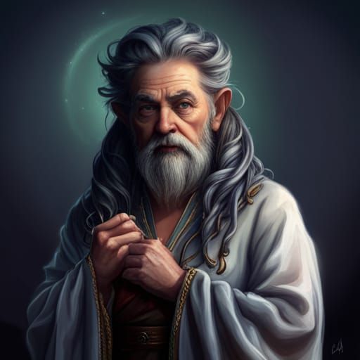 Fantasy Dwarf Lady with Braided Hair