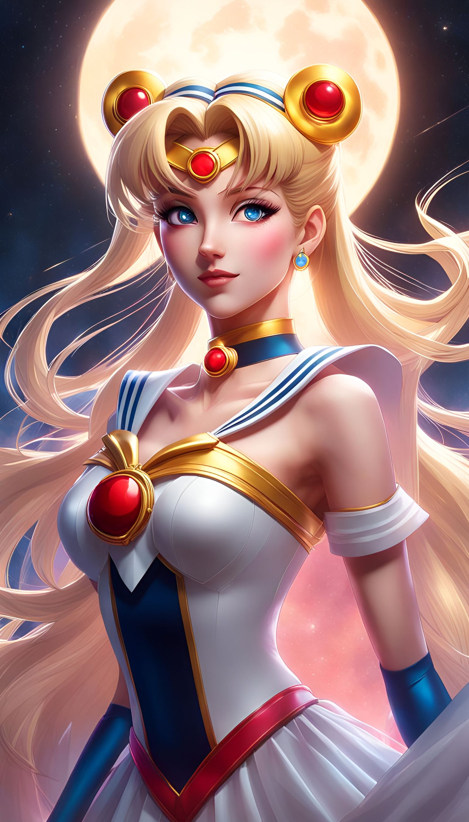 Sailor Moon Portrait in Fantasycore Style