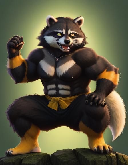 Hulk Hogan Raccoon Hybrid Fusion: Professional Quality
