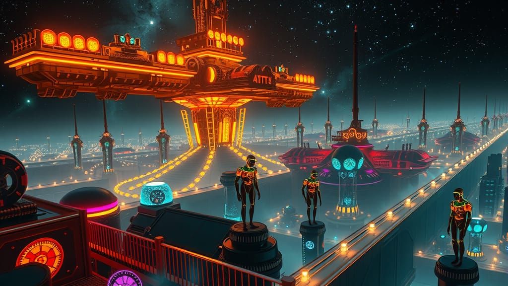 Ethereal Space Station: Steampunk Dreams in the Cosmos