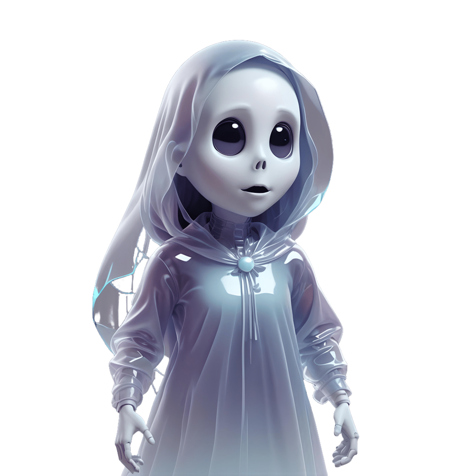 Transparent Female Ghost in 3D Digital Art