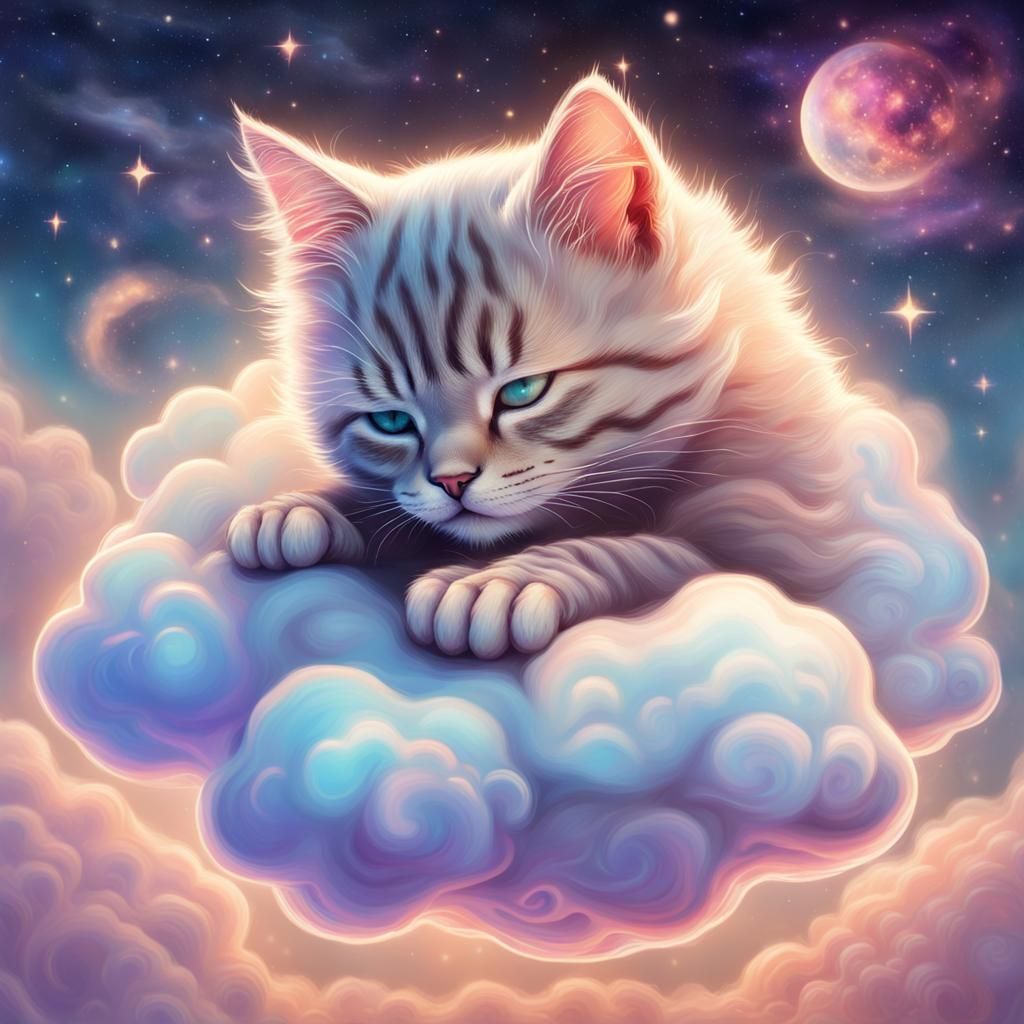 Cloud Kitten As Cosmic Illustration