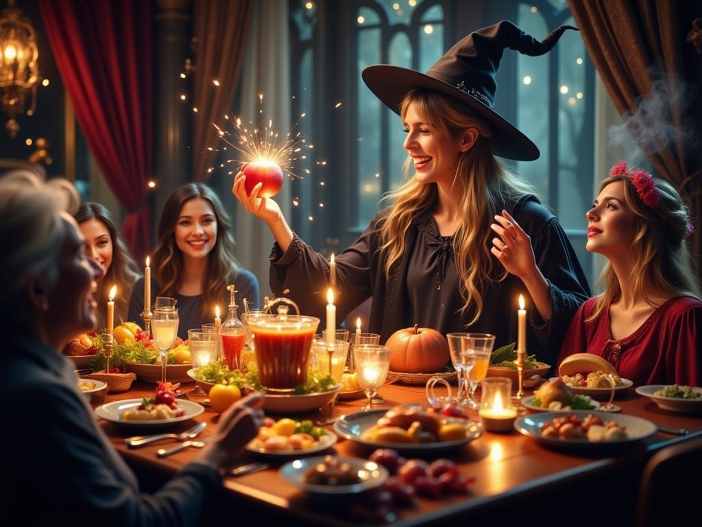 Magical Thanksgiving Feast in Castle Dining Room