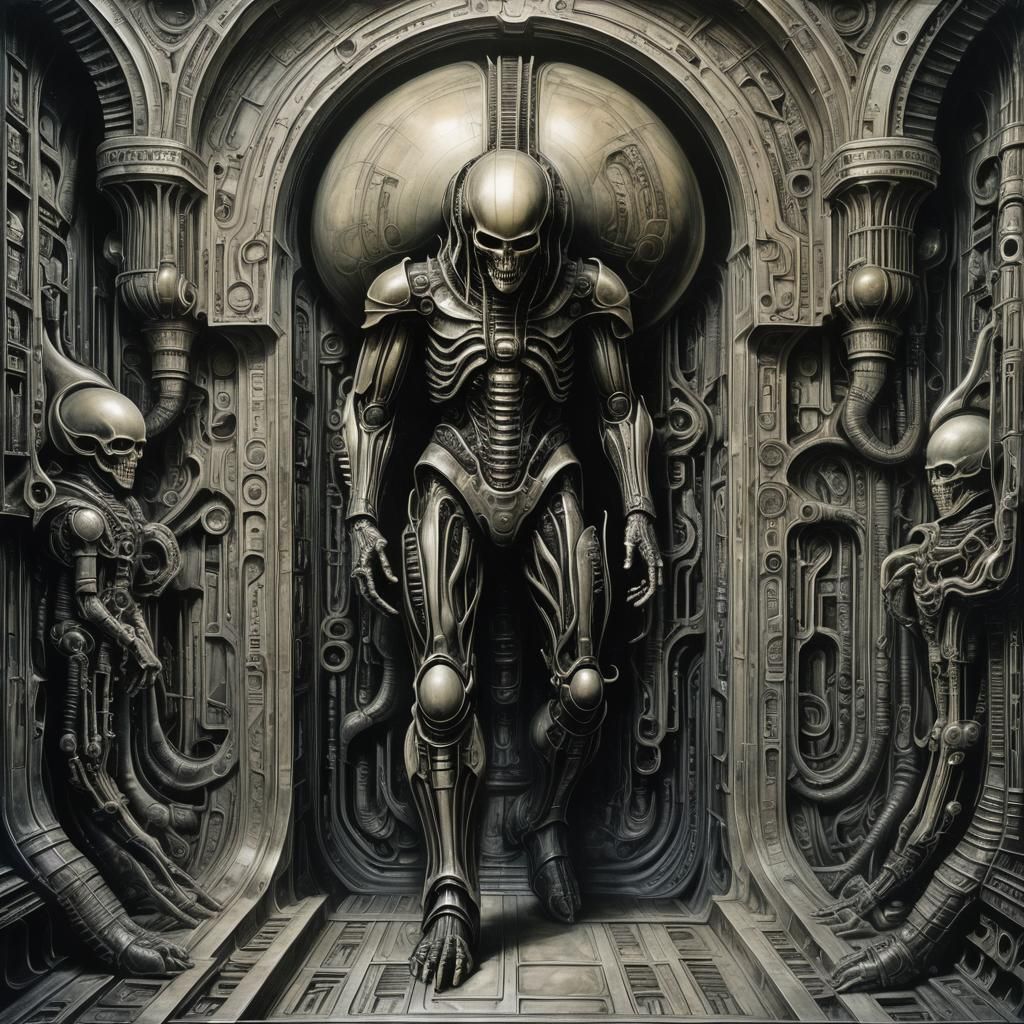 Surreal Renaissance: Giant Step in Giger Style