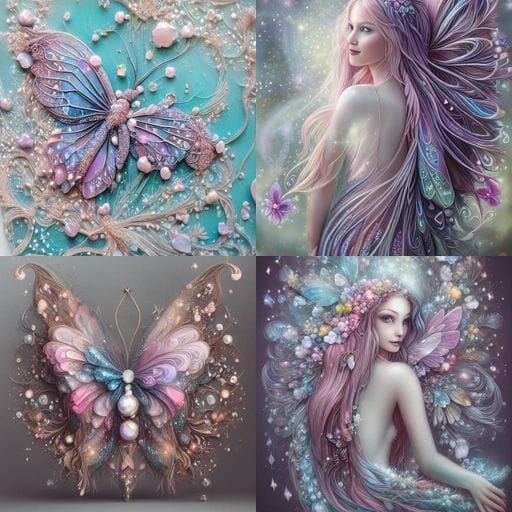 Whimsical Fairy in Aqua Spotted Mushroom Glade