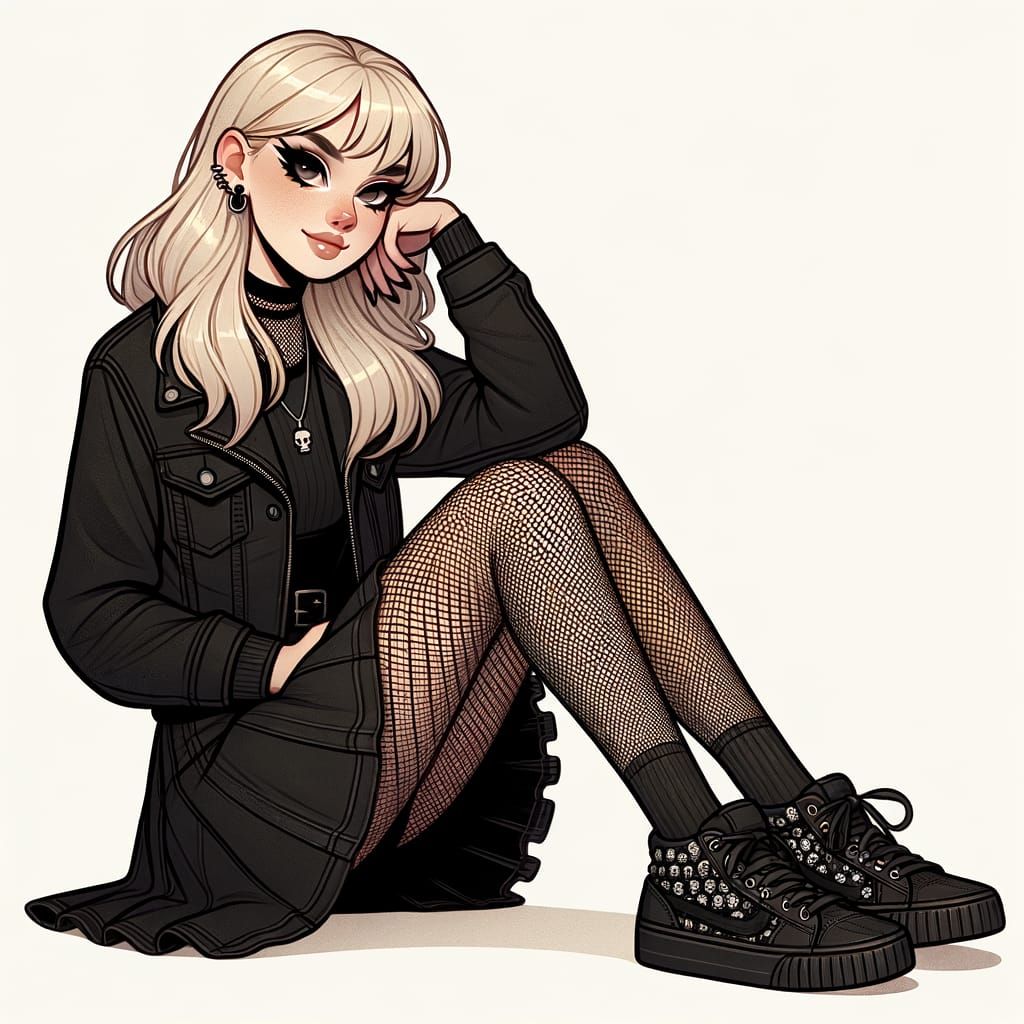 cartoon goth cutie