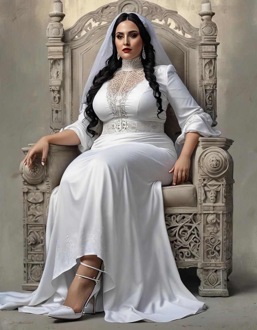 Gothic Middle Eastern Woman Portrait in Pop Art Style