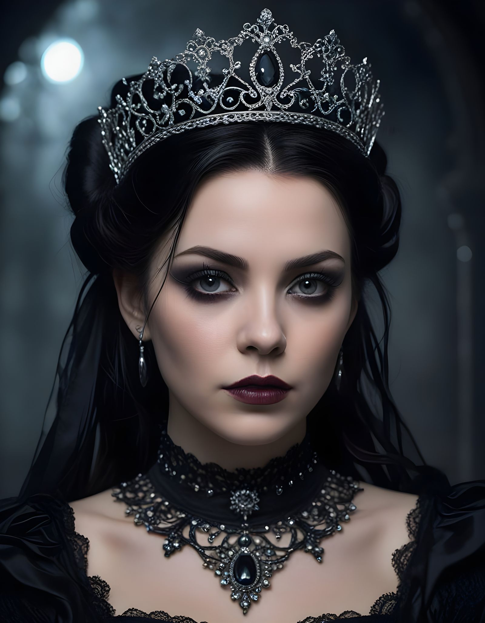 Gothic Victorian Princess in Black